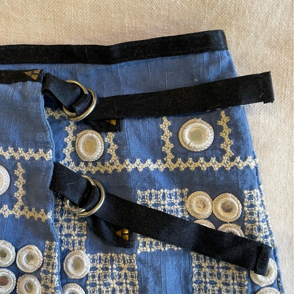 Free People barely worn blue mirrored skirt - Picture 5 of 5